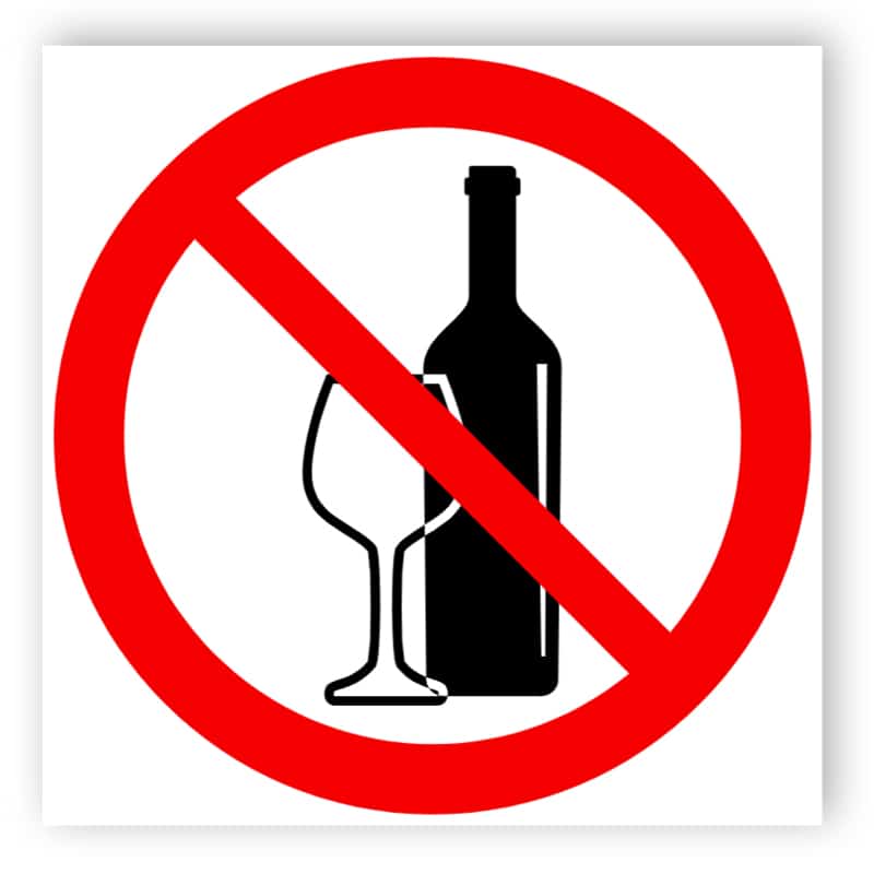 Kein Alkohol Zeichen