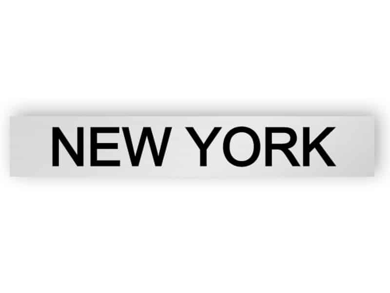 New York - Silber Zeichen