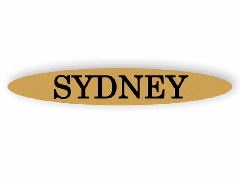 Sydney - Gold Zeichen