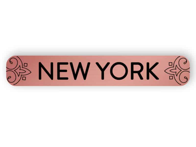 New York - Rotgold Zeichen