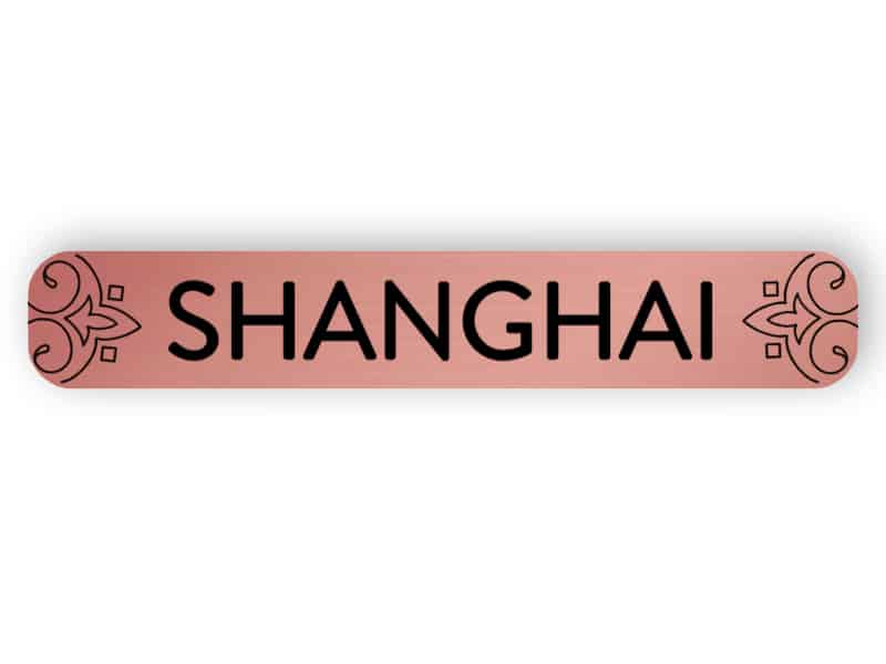 Shanghai - Roségold Zeichen