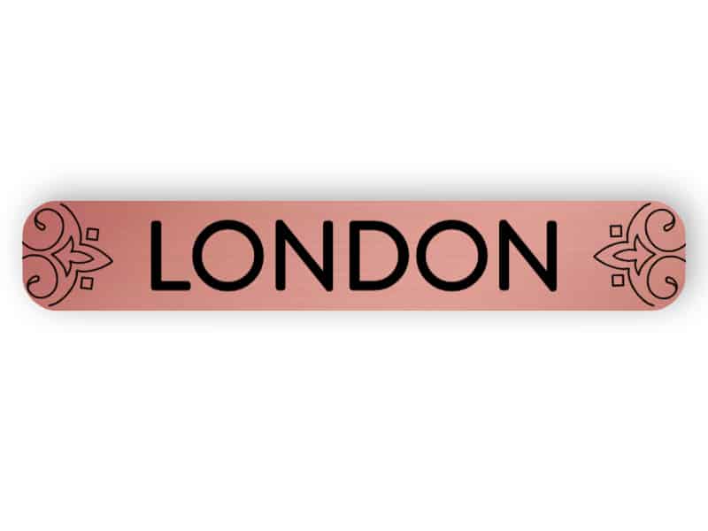 London - Roségold Zeichen