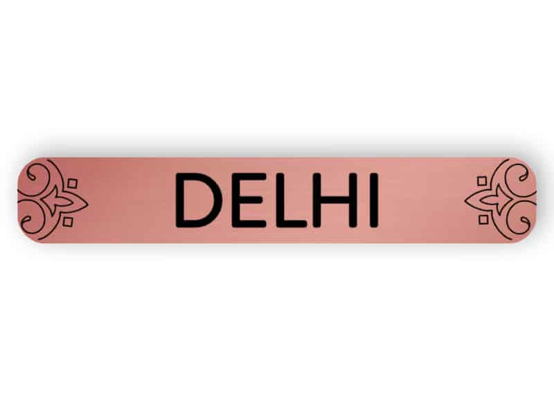 Delhi - Roségold Zeichen
