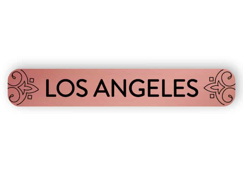 Los Angeles - Roségold Zeichen
